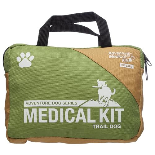 Adventure Medical Kits Trail Dog Medical Kit - Pet First Aid Kit with Dressings, Bandages, Instruction Manual & Tools - Lightweight, Compact Dog Safety Pack